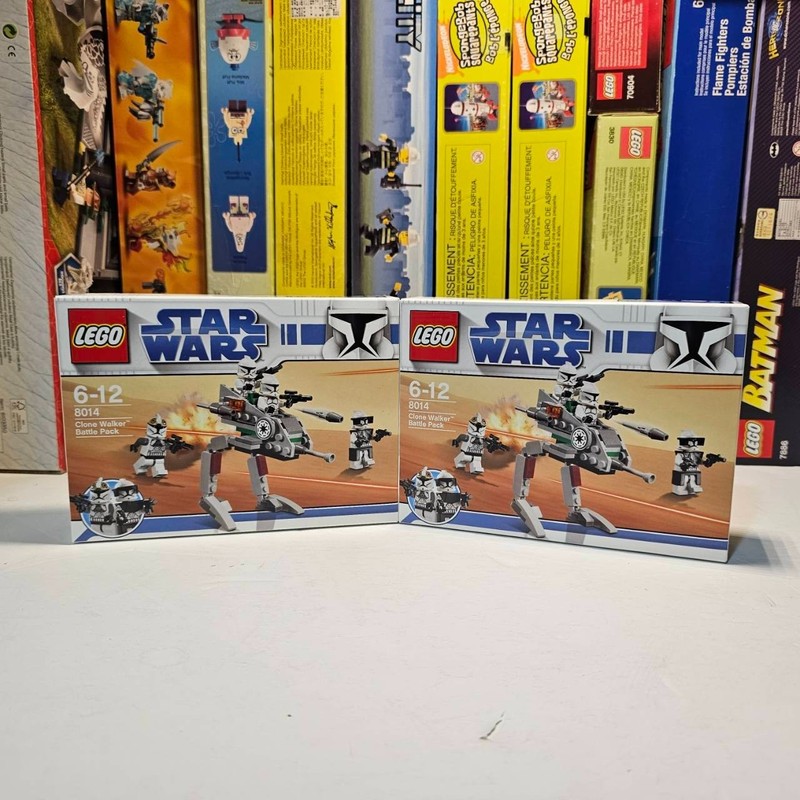 LEGO Star Wars 8014 Clone Walker Battle Pack 2 Sets, Sealed, Free shipping!