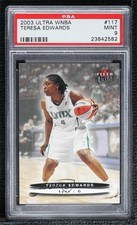 2003 FLEER ULTRA WNBA #117 TERESA EDWARDS RC PSA 9 Rookie Rare Low Pop HOF