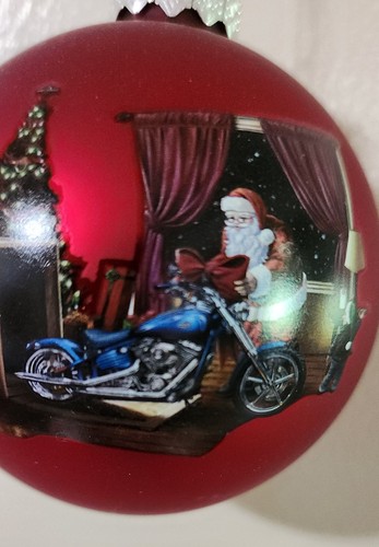 Harley Davidson 2009 Red Holiday Ball Ornament NEW in box. 96890-10V. 2 sided - Picture 15 of 17