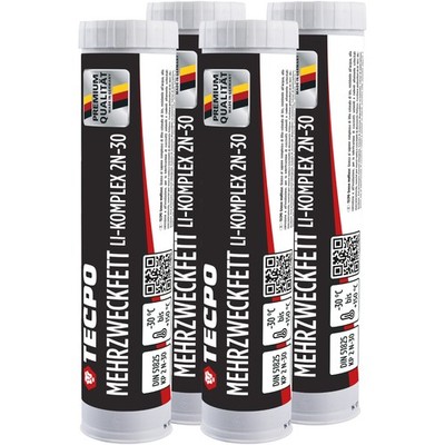TECPO MEHRZWECKFETT KP2N-30 HOCHLEISTUNGS LI-KOMPLEX FETT 4x 400g SCHMIERFETT