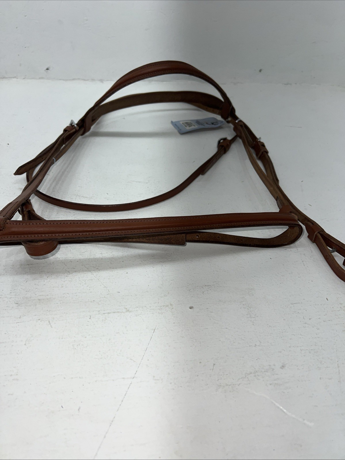 New Tough 1 Leather Brown Square Raised English Bridle And Reins #20-7556 Y-34