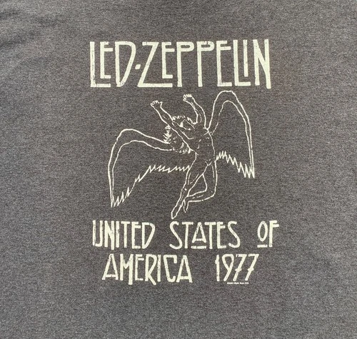 Vtg Y2K Led Zeppelin T Shirt USA 1977 Rock Concert Tour Band 1970s vintage concert t-shirt, vintage, size M, single stitch, B+ condition