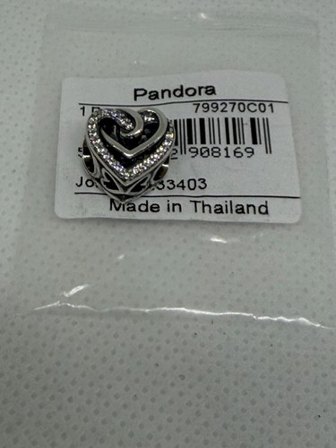 Pandora People Sparkling Entwined Hearts Charm - 799270C01