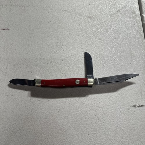 Robert Klass Brand Solingen Germany, 3 Blade Slip Joint Knife, Smooth Red Handle