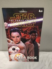 Star Wars Sticker Book 4 Sheets of Stickers The Force Awakens