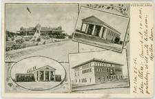 Antique 1901 Multi-View Postcard Univ. of Arizona Campus Greetings from Tucson