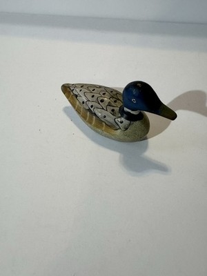 Vintage Cast Iron Hand Painted Mallard Duck Figurine Paperweight 5 In.!!!