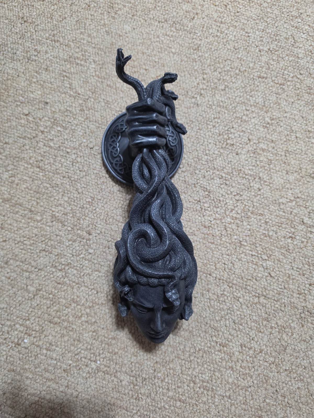 Black Detailed Medusa Head Wall Decor