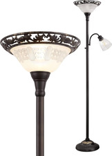 Floor Lamps for Living Room, 70" Floor Lamp Standing Torchiere Lamp with Etched