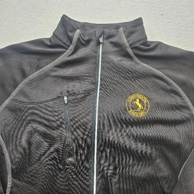North End Men's Size Large Black Full Zip Fleece Jacket Continental Logo - Imagem 2 de 4