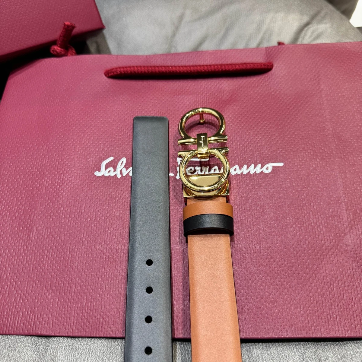 Salvatore Ferragamo Women Gancini Reversible Leather Belt