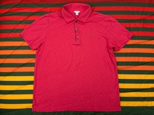 Calvin Klein Jeans Knit Polo Golf Shirt Crimson Red Mens Small SOFT