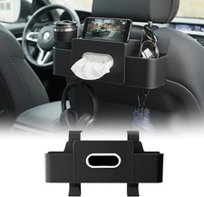 3-in-1 Car Seat Back Organizer Cup Holders,Tissue Slot,Hooks for Phones Snacks