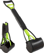 Pooper Scooper - Foldable Cat and Dog Poop Scoop with Ergonomic Black/Green