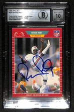 Reggie Roby Dolphins Punter Signed 1989 Pro Set #223 Card Beckett Auto 10