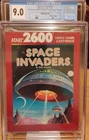 Space Invaders Atari 2600 (Red Box) Factory Sealed Graded WATA 9.0 B+ Hang Tab