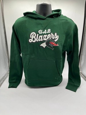 UAB Blazers College Hoodie Under Armour Mens Small Green Pullover