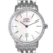 Rotary LB90050/07 Ladies Les Originales Stone Set Bezel MOP Dial 2 Year Warranty