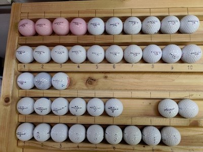 (FB2831)  40 St. Golfbälle Pinnacle Lady, sortiert,  leicht bespielt - gut!