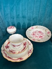 Meissen Kaffeegedeck + Schmuckdose 5-tlg Reicher Drache purpur | 1. Wahl