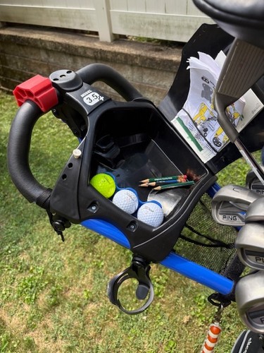 Clicgear 3.5+ Golf PushCart w/Beverage Cooler, Padded Seat,Shoe Brush&Watch Hold - Picture 14 of 23