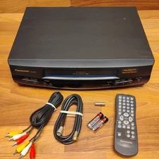 Panasonic PV-8400 Blue Line VHS/VCR Player With Remote, Batteries, A/V Cables