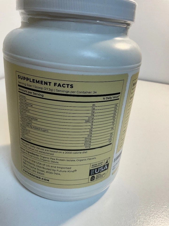 Future Kind Organic Vegan Vanilla Protein Powder 20g Plant Protein New - Image 2 of 4