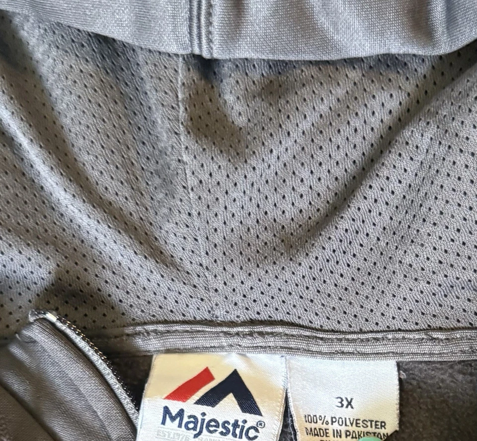 Majestic Hombres Pullover Sudadera con Capucha Detroit Red Wings Hockey Talla 3X Gris Cremallera Cuello Foto 4 de 4