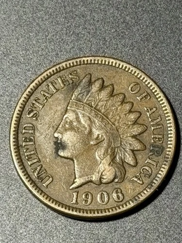 1906 Indian Head Cent Choice Extremely Fine XF+ Coin