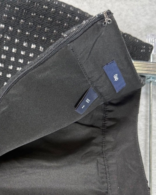 Gap Black Textured Square Pattern Lined Mini Skir… - image 15