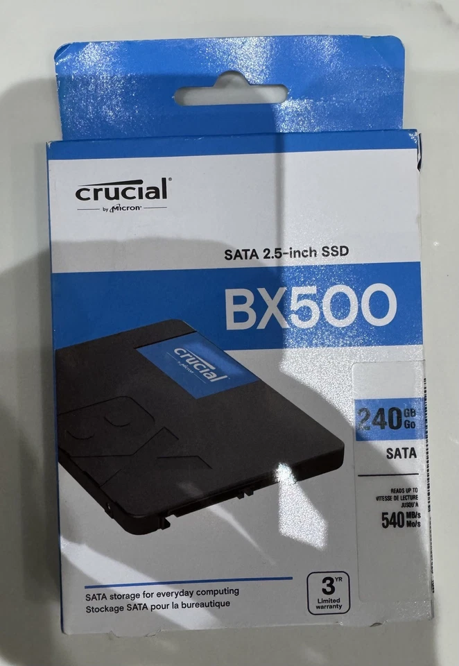 Crucial SSD 240GB - BX500 Up to 540 MB/s SATA 2.5 Inch SSD. New Sealed. - Image 3 of 3