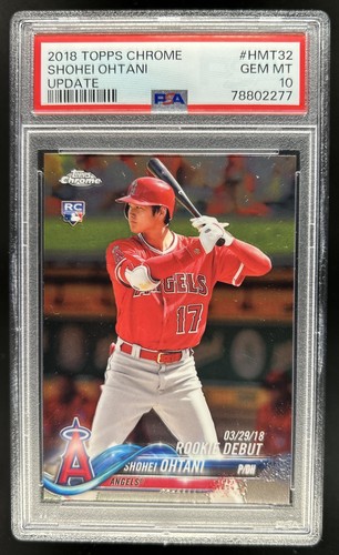 2018 Topps Chrome Update Shohei Ohtani Rookie RC #HMT32 Angels PSA 10 GEM MINT
