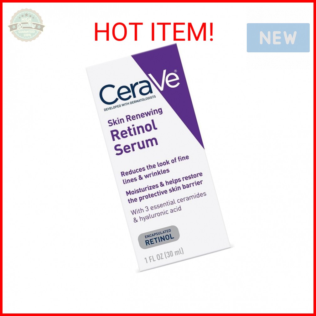 CeraVe Anti Aging Retinol Serum For Face, Encapsulated Retinol With Hyaluronic A