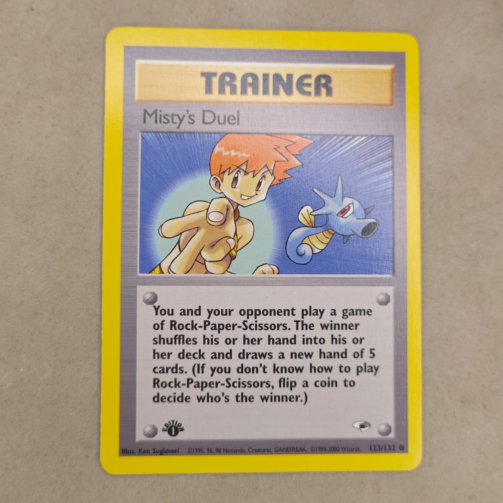 NM Near Mint MISTY’S DUEL Gym Heroes POKEMON Non-Holo 1st Edition First 123/132