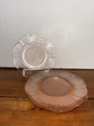6 Vtg Macbeth Evans American Sweetheart Pink Depression Glass Bread Plates 6”