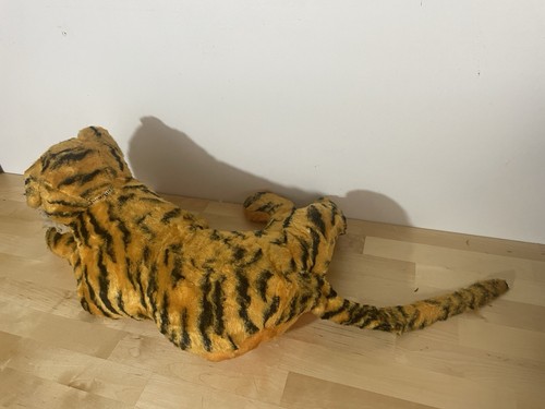Vintage 1960's Plush Tiger Laying Down - Picture 7 of 11