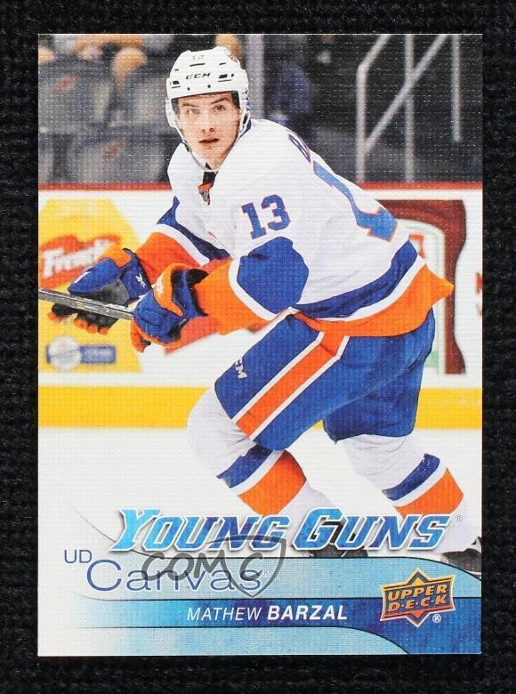 2016-17 Upper Deck UD Canvas Young Guns Mathew Barzal #C107 Rookie RC