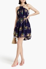 Price reduced - Zimmermann Navy Floral Silk Dress Size 2