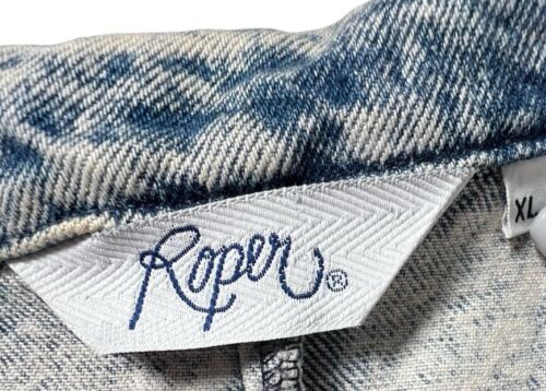 Vintage Roper 80s/90s Denim Acid Wash Oversize Duster Western Ranch Coat Size XL - Bild 3 von 12