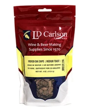 French Oak Chips Medium Toast 4oz Pack for Beer Wine Brandy or Moonshine Alcohol