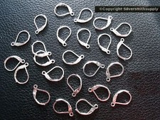 24 Lever back earring findings silver plated loop create dangle earrings fpe176