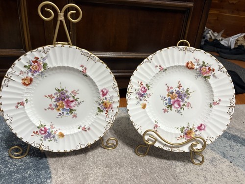 8 Royal Crown Derby Posies Dinner Plate 10-1/4" Burford Shape - Vintage - Picture 3 of 7