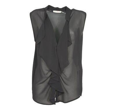 LISA KOTT Canotta Damen Schwarz Curve Style TO0954 Spitze ohne Ärmel