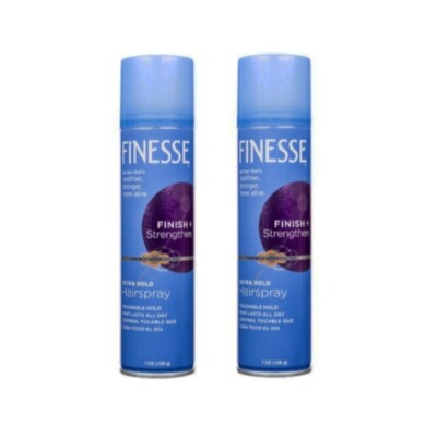 2 Pack Finesse Extra Hold Aerosol Hairspray 7 Oz Each