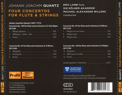 QUANTZ: VIER FLÖTENKONZERTE NEUE CD