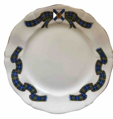 Adderley  Fine Bone China  Nova Scotia Tartan Plate Crest  Vintage