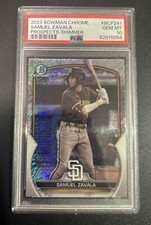 2023 Bowman Chrome Samuel Zavala Shimmer Refractor PSA 10 Pop 1 Padres