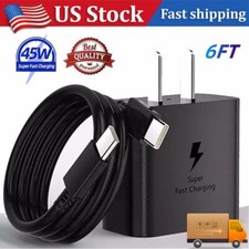45W Type Usb-c Fast Wall Charger 6FT Charging Cable for Samsung Galaxy S23 G