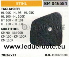 41801201800 SPUGNA FILTRO ARIA TAGLIASIEPI TOSASIEPE STIHL HL 90K 95 95K 100