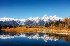 Grand Teton Wyoming canvas, Wyoming Canvas, Mountain canvas, Landscape wall art